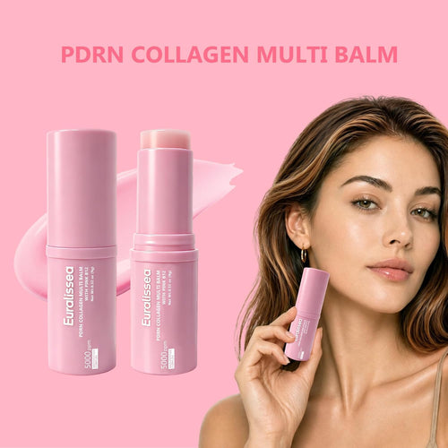 PDRN Eye Balm Stick 2 Pack, Collagen Multi Balm with Pink B12, Hydrating under Eye Care for Face, Neck & Smile Lines, 0.32 Oz Each
